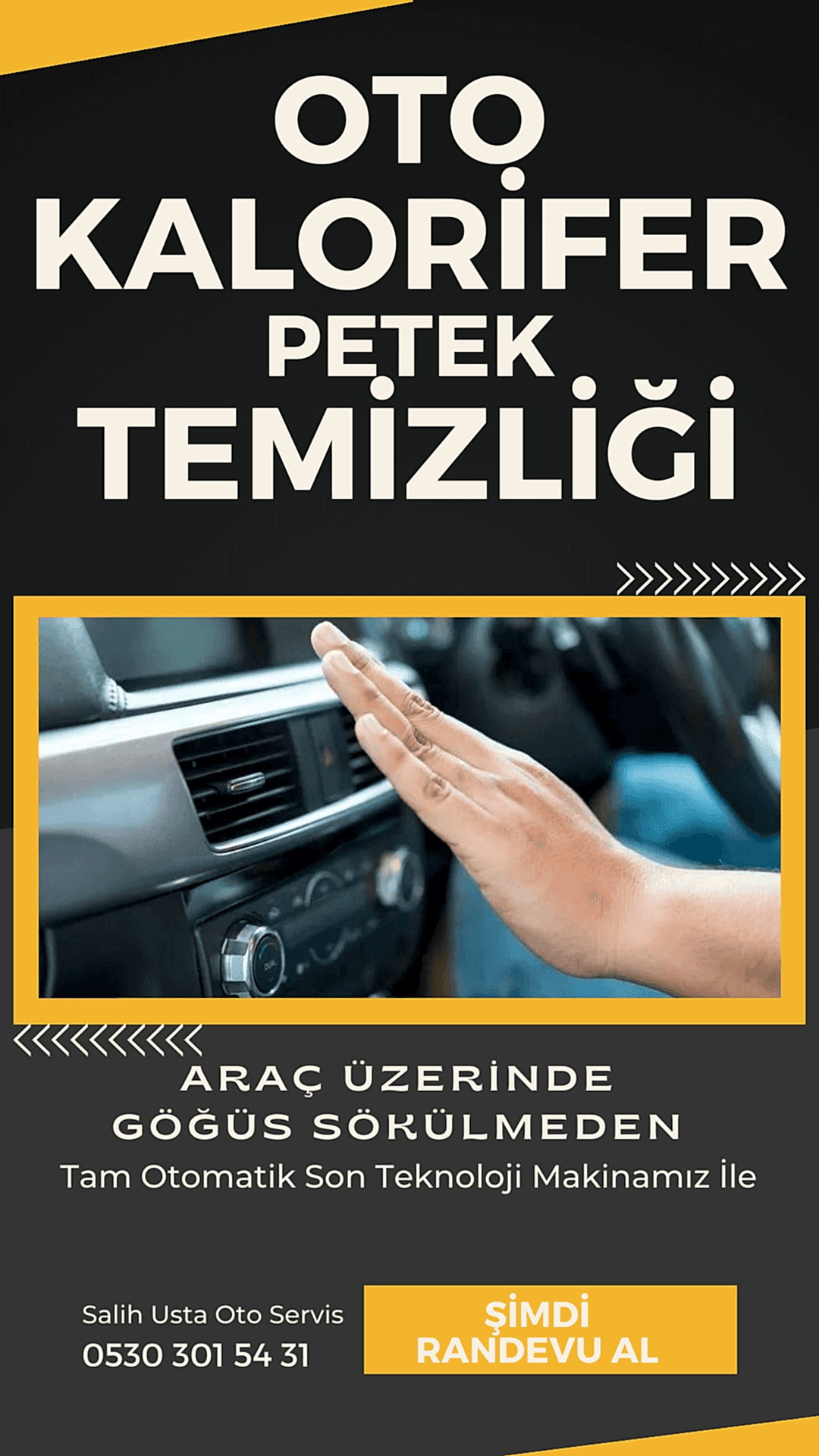 oto kalorife petek temizleme ankara salih usta